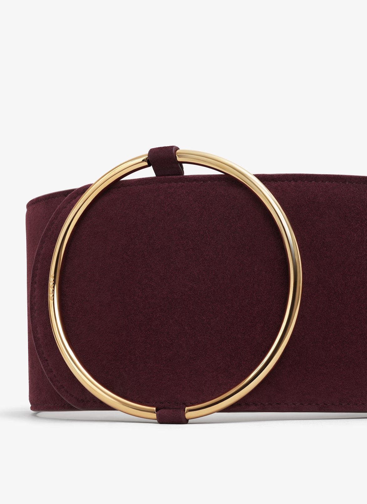 RING BELT IN SUEDE GOATSKIN ALAÏA GARNET RED RING BELT IN SUEDE GOATSKIN